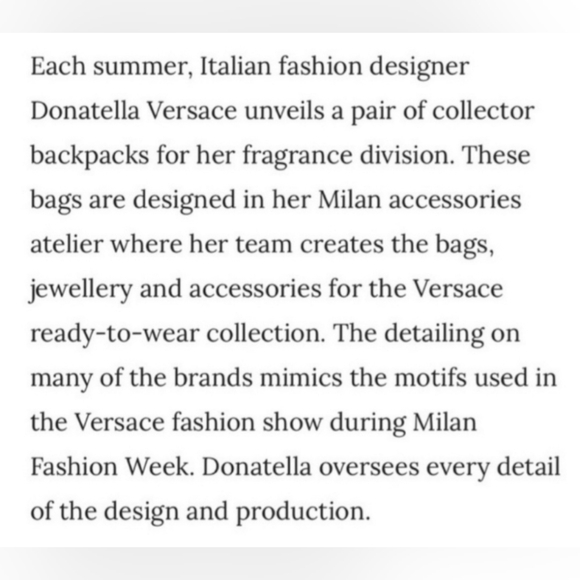 Versace Parfumes Rider Backpack - Picture 12 of 12